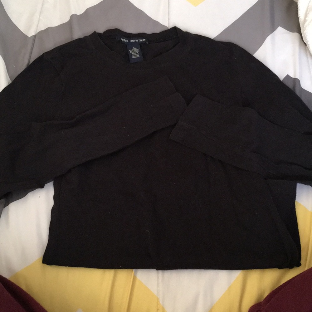 Plain black long sleeve shirt